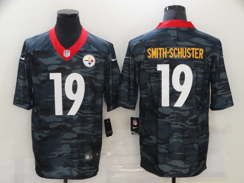 Men's Pittsburgh Steelers JuJu Smith-Schuster #19 Gray Camouflage Jersey
